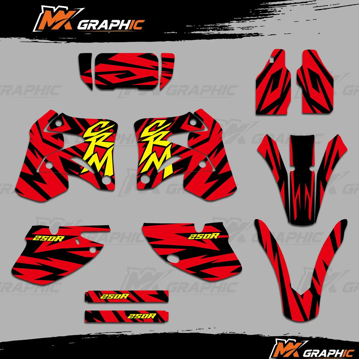 

Наклейки-декали для Honda CRM250R CRM 250 R 1994-1999 годов выпуска, комплект графики для декора