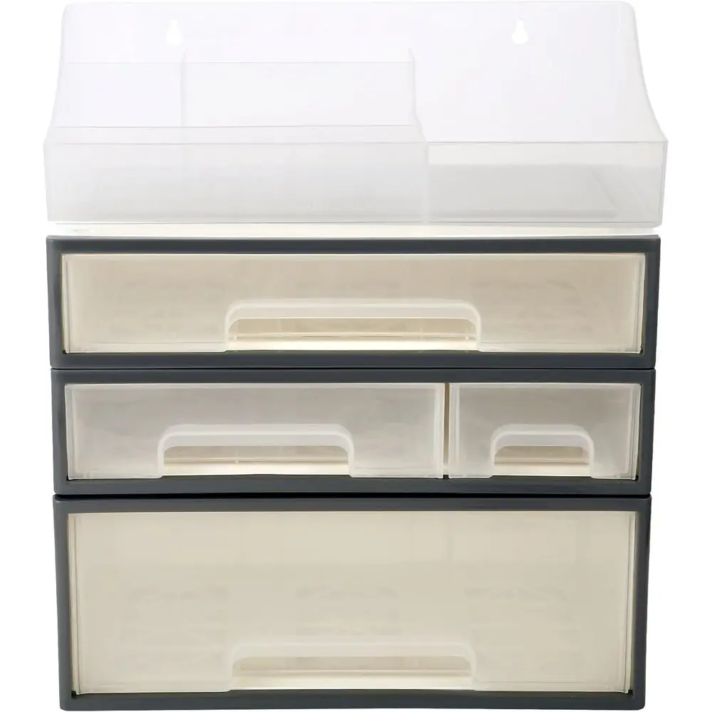 

Medicine & Makeup Organizer, Cosmetic & Kitchen Spice Storage - 4 Drawer, 5 Slot Transparent Desktop Stationery Organizer