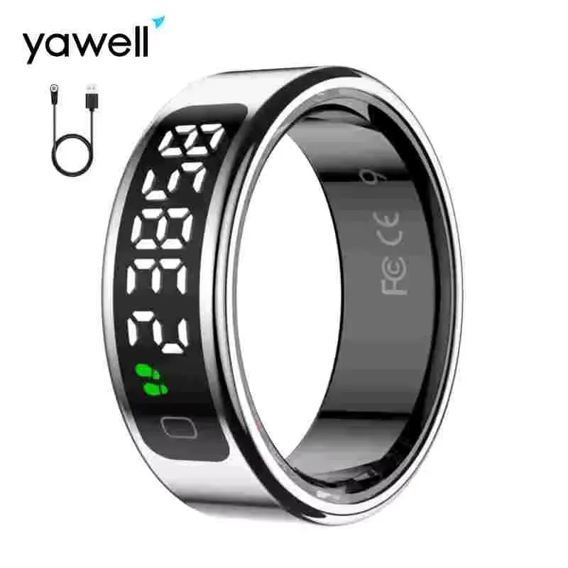 BOLRZO Yavel Custom Smart Ring Stainless Steel Smart Ring Heart R11C Smart Digital Ring for Men and Tasbay