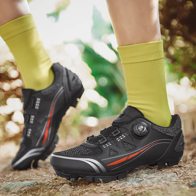 أحذية ركوب الدراجات للحماية من الدراجات في الفصول الأربعة، أحذية ركوب الجبال الخارجية قابلة للتنفس للرجال ومضادة للانزلاق وقابلة للتنفس #4