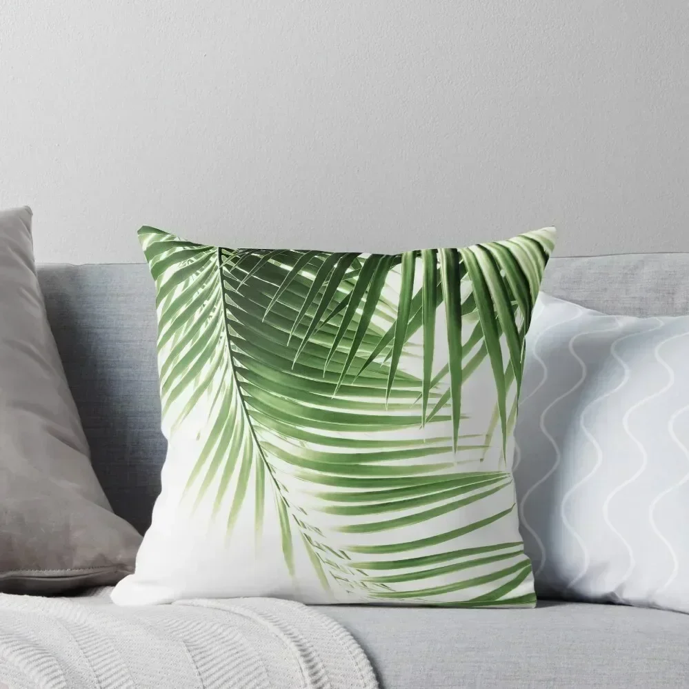 

Palm Leaves Green Vibes #9 #tropical #decor #art Throw Pillow Sofa Cushion Cover Decorative Cushions pillow