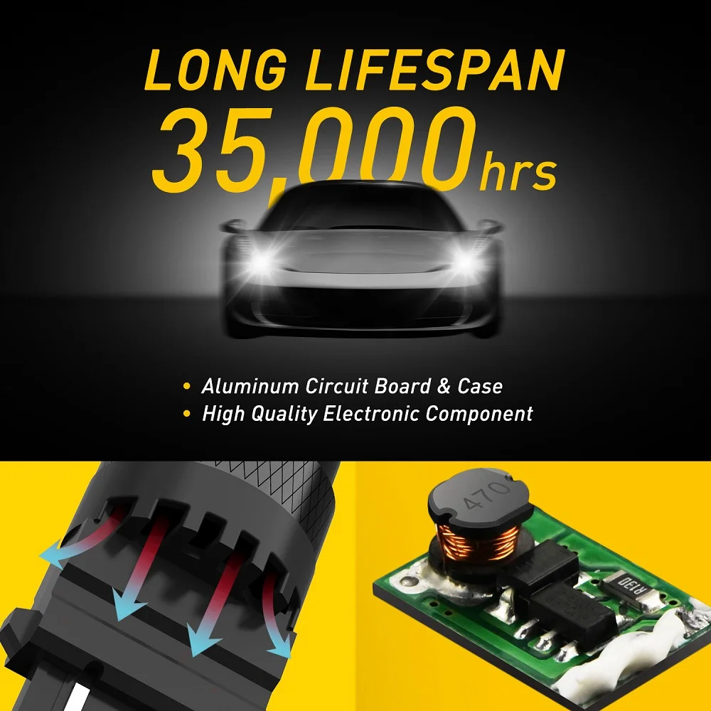 2 Buah AUXITO T25 3157 P27/7W Bohlam LED DRL Warna Ganda Kuning Putih Switchback Lampu Sinyal Belok Lampu Indikator Lampu Otomatis 12V