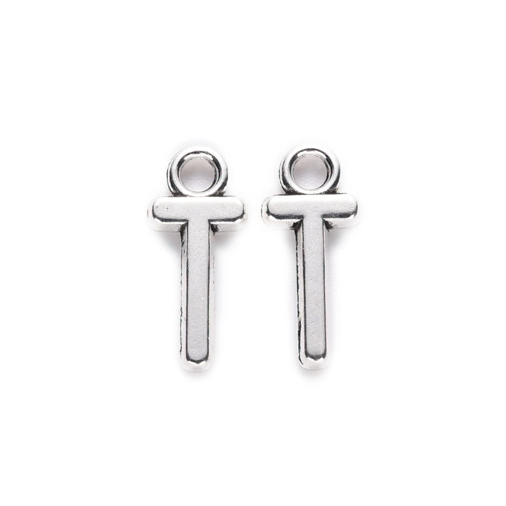 100 Pcs Letter T Charms Pendant Style Alloy Pendants Jewelry Making Charms Metal Charms Pendant Pendant Ornament for Women DIY