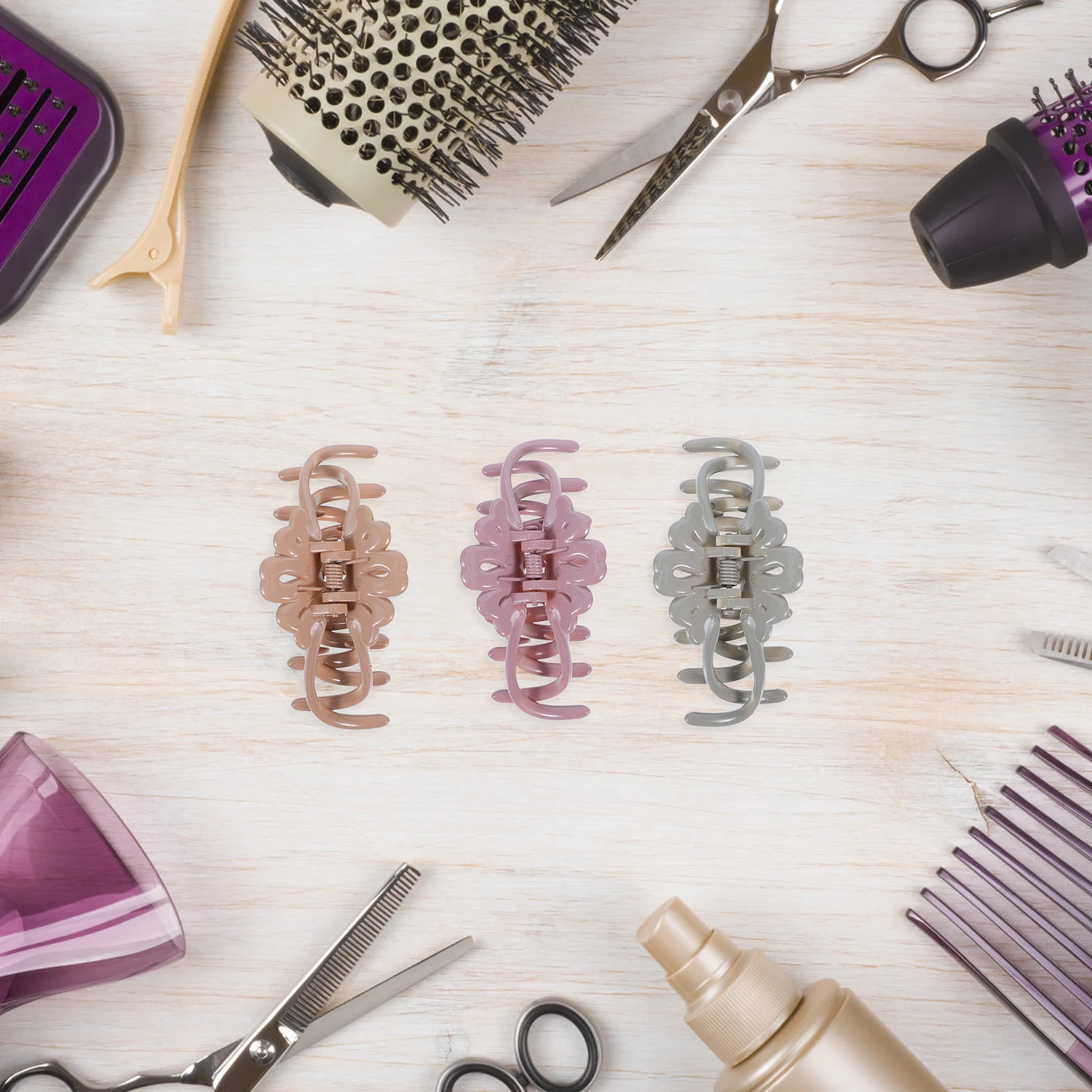 3 قطع من مشابك الشعر الأنيقة، قبضة الفك، إكسسوارات أنيقة متينة، هدايا عيد الميلاد، مشبك الفك لعيد الميلاد والعام الجديد #5