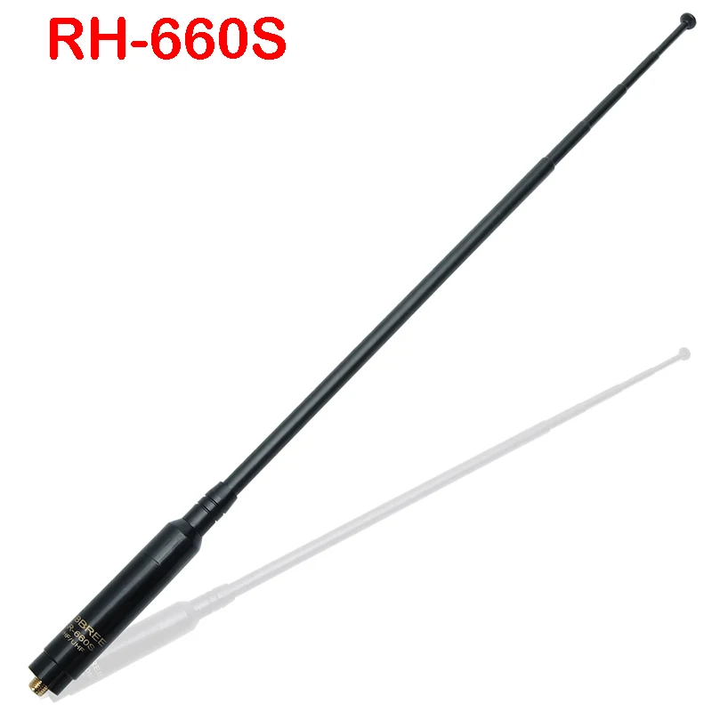 

RH660S SMA Female/SMA Male/BNC с высоким коэффициентом усиления, двойная телескопическая антенна 144 МГц для Baofeng UV-5R KENWOOD Walkie-talkie HAM