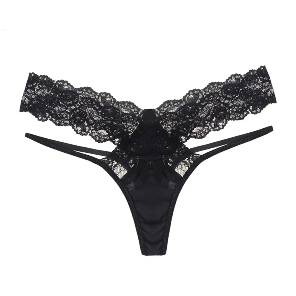 Personalized Thong with Silver Crystal Letter Sexy Custom Thong Name Lace String Customized Women Underwear Valentine's Day Gift