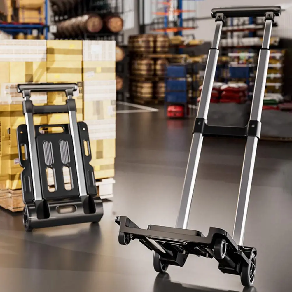 

Compact Wheeled Stroller Foldable Hand Truck Portable Folding Hand Truck with Wheels 110lbs Load-capacity Corrosion for Travel