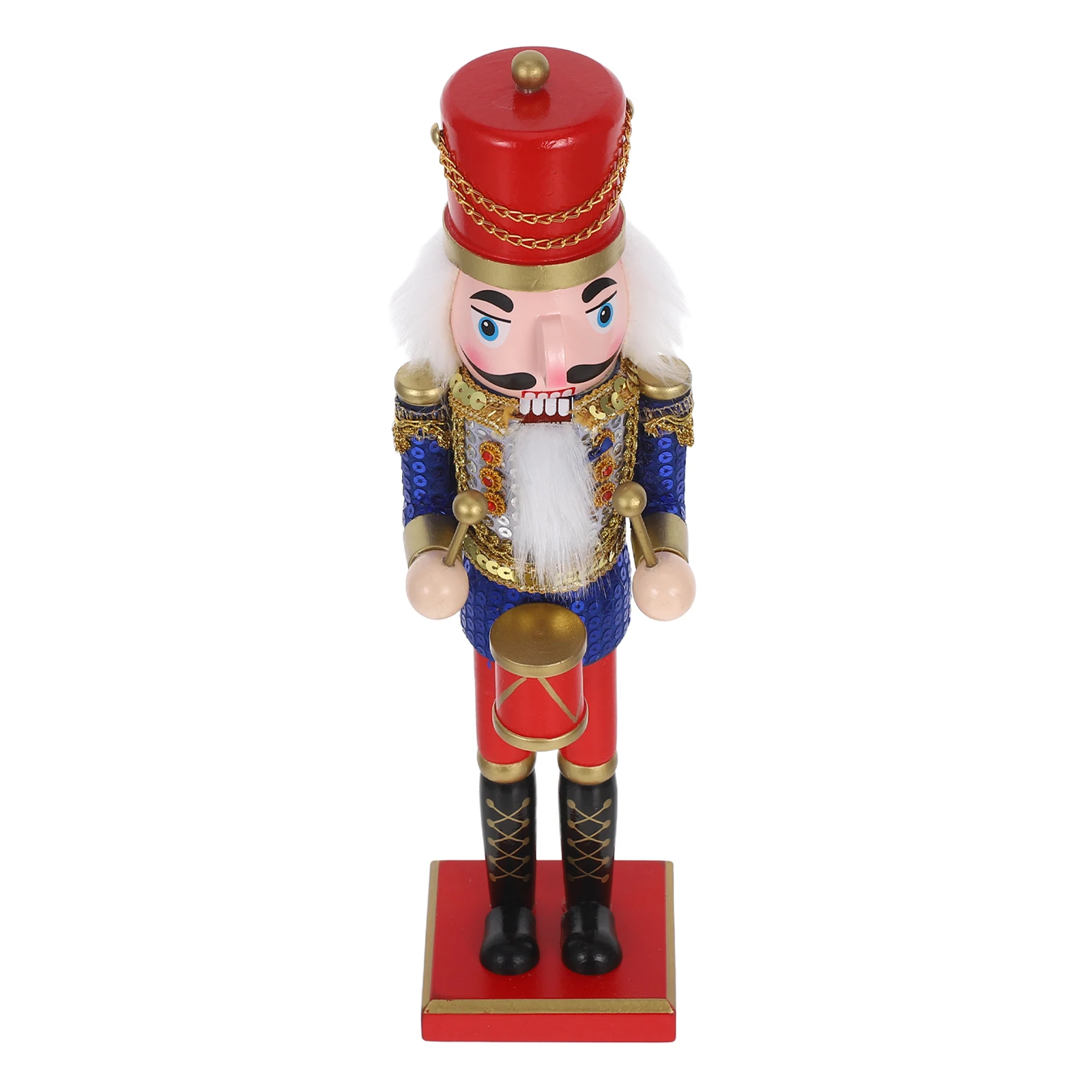 

Wooden Christmas Decoration 38Cm Festive Xmas Nutcracker Figure For Holiday Home Office Desktop Ornament Colorful