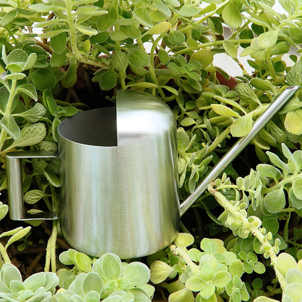 

300 Ml Watering Can Stainless Steel Kettle Succulent Device Gardening Tool Large Opening Easy Refill Plants
