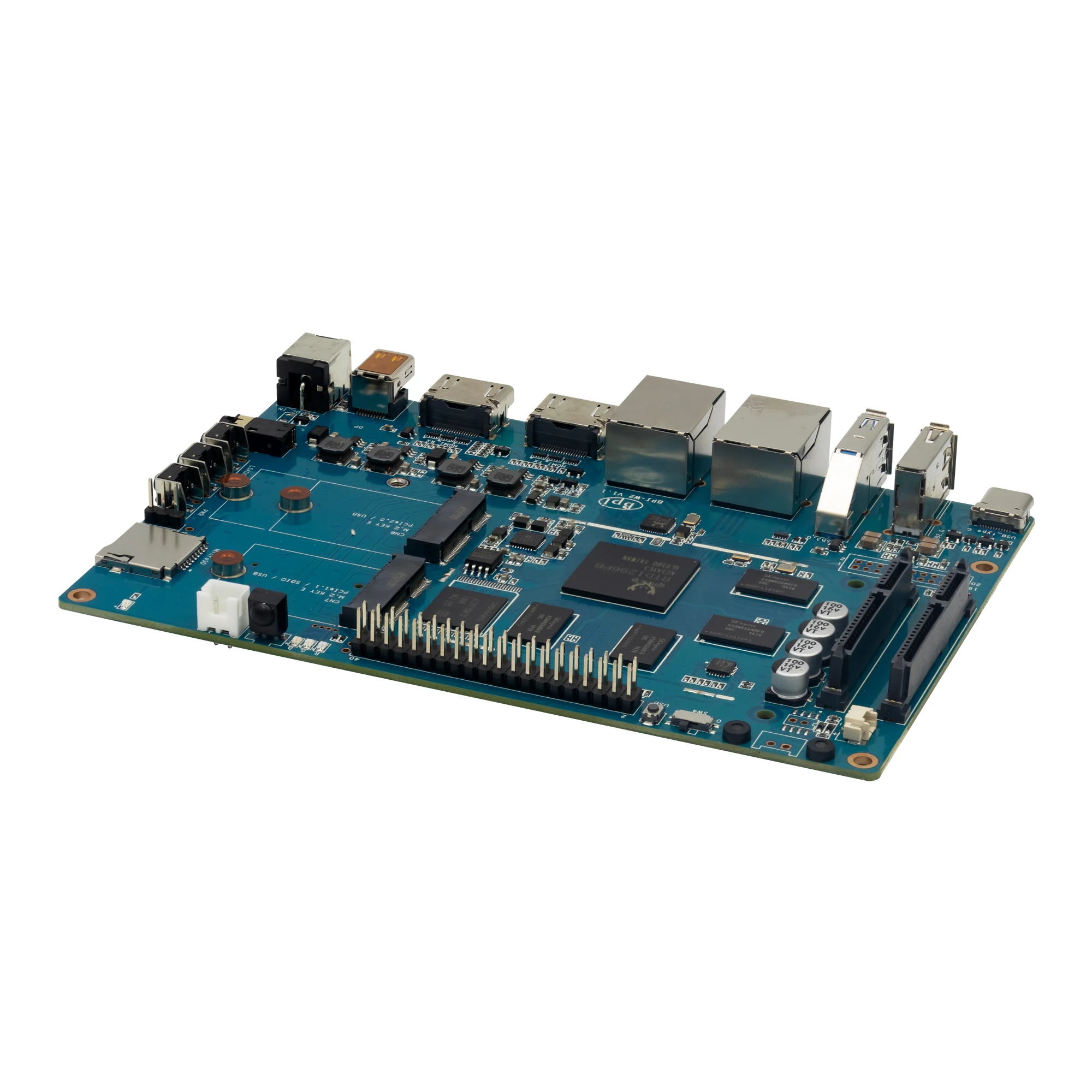 Imagem -04 - Banana pi Bpi-w2 Conjunto com Case Poder Realtek Rtd1296 Quad-core Mali T820 Mp3 Gpu 2g Ddr4 com tf Cartão Sim Nativo Sata 8g Emmc