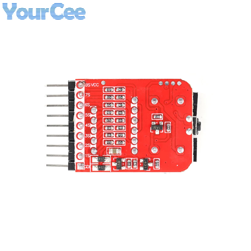 1-8S Lipo Lithium Battery Voltage Tester 2-in-1 Power Display Low Voltage Buzzer Alarm Buzzer Module Speaker Red LED