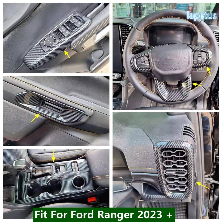 

Door Handle Bowl / Air Conditioner Outlet AC Vent / Window Lift Button / Gear Shift Panel Cover Trim For Ford Ranger 2023 2024