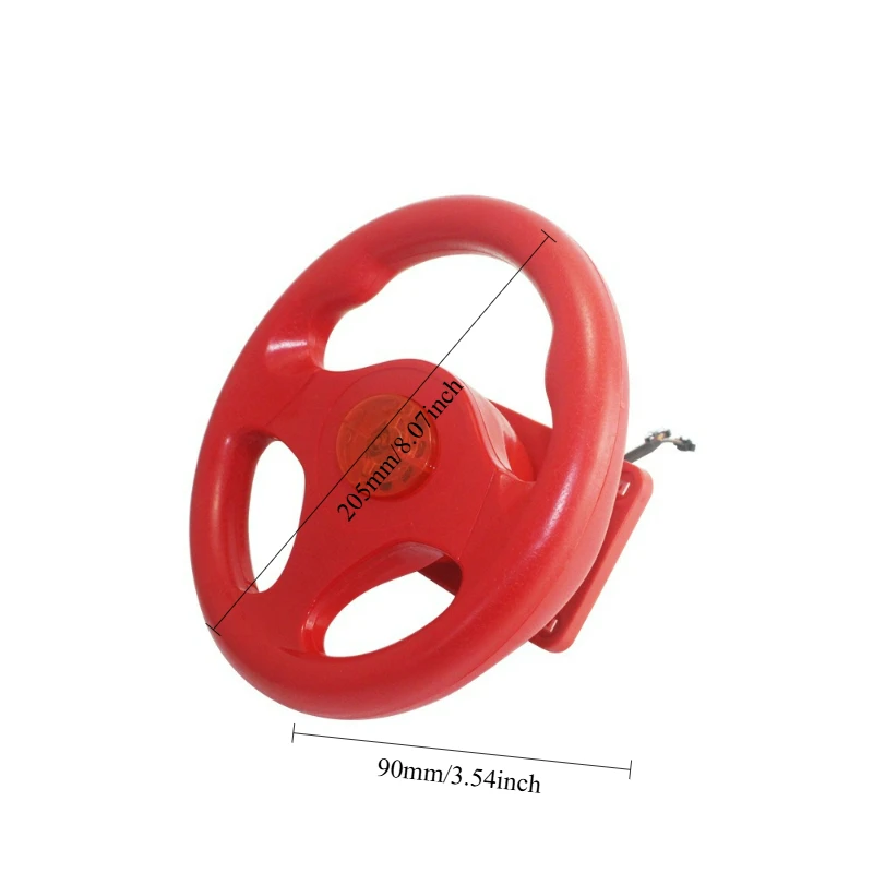 Flame Racing Steering Wheel Kids Rocking Machine Universal 3D Plane Steering Wheel Accessory Coin Operated Games