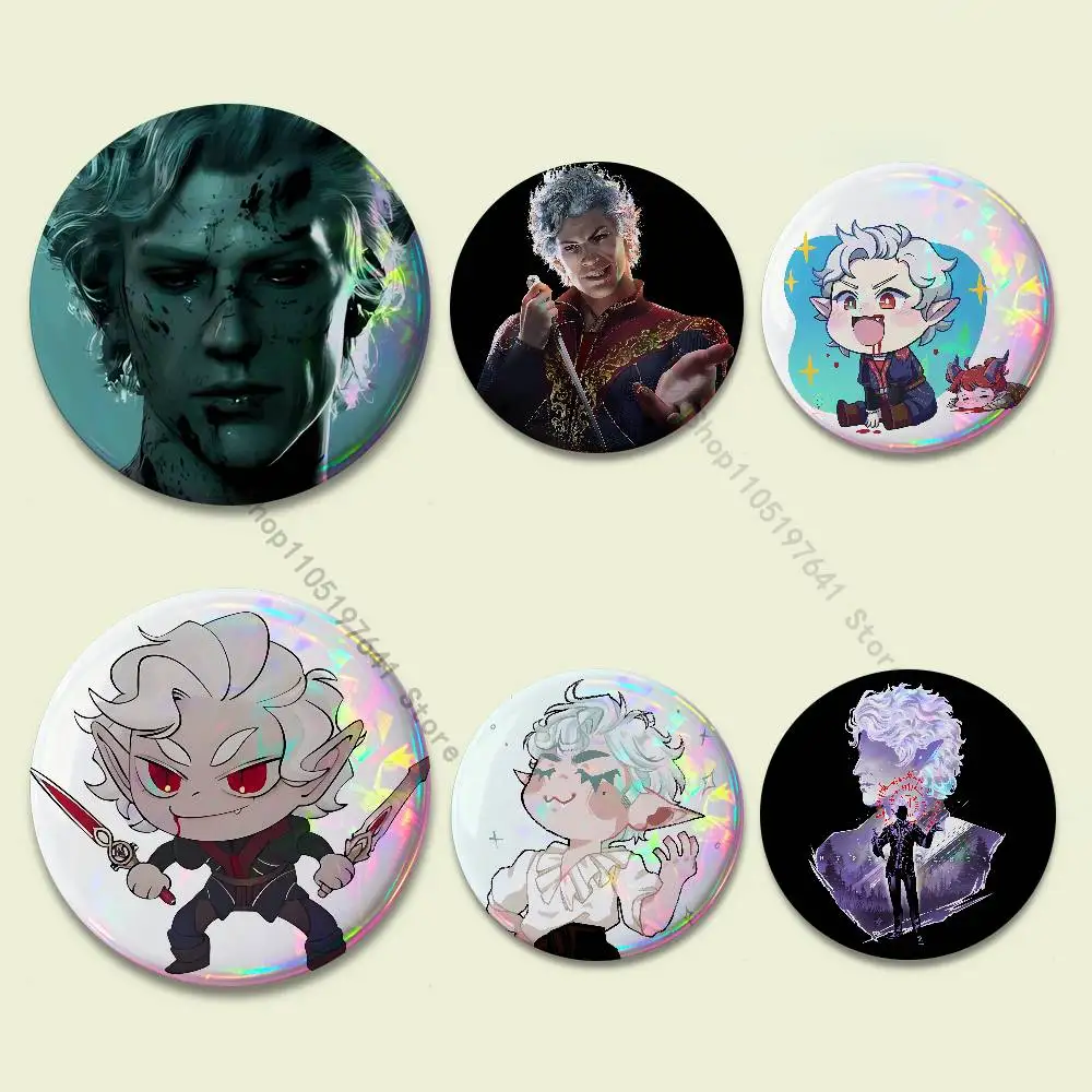 

Astarion B-BaldurS G-Gate 3 Badges Button Round Creative Pin Brooch Badge Bag Decor Fans Collect Friends Gifts