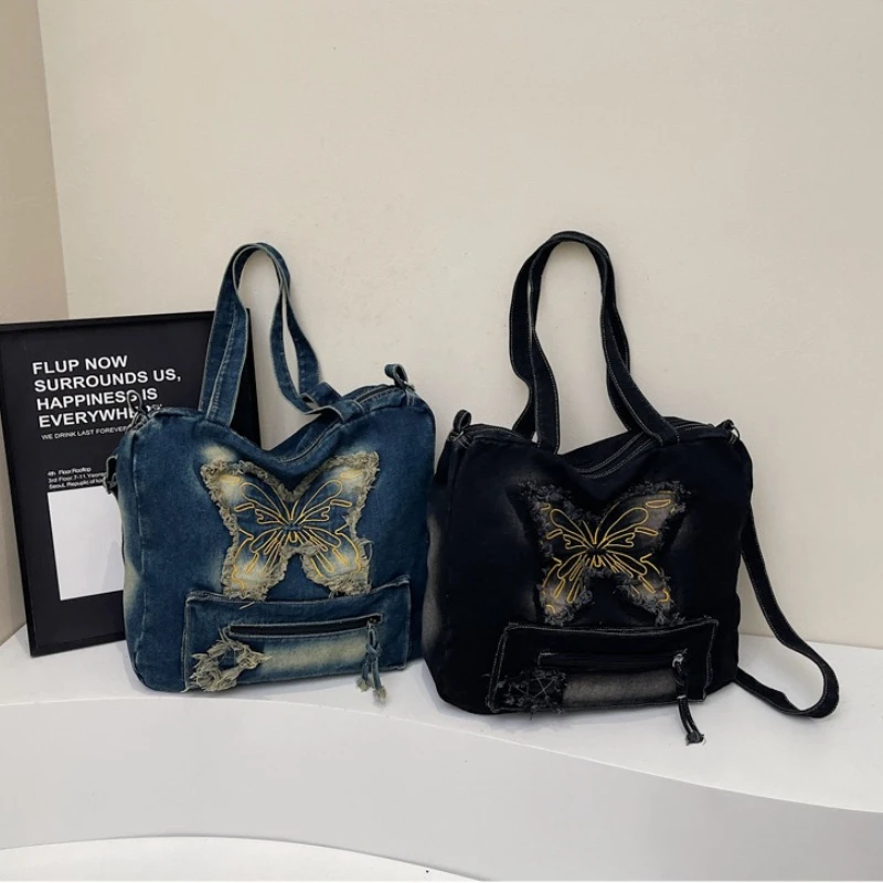 

2026 New Women's Denim Bag Fashionable and High-quality Women's Crossbody Bag Wear-resistant Commuting Women's Shoulder Bag