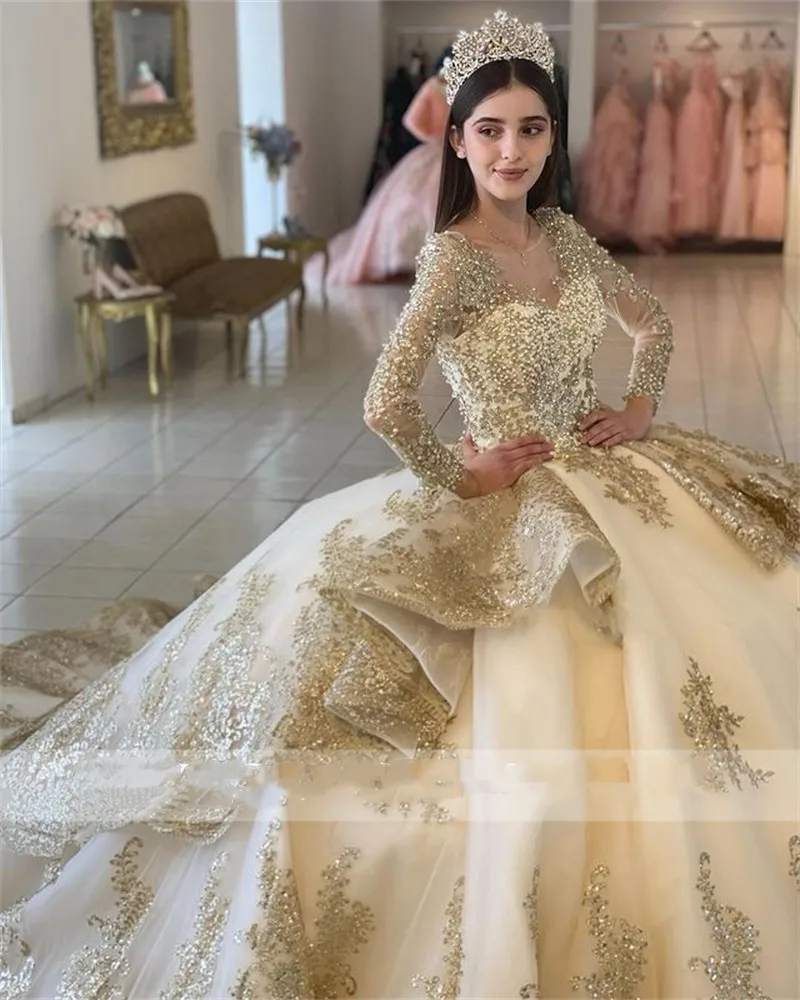 Vestido De baile De quinceañera con cuentas De corazón, corsé, princesa dulce, 16, 15, Vestidos De Fiesta