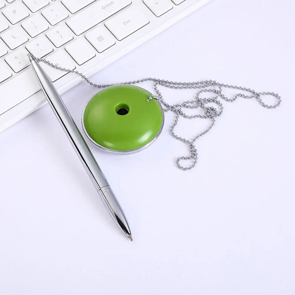 

Bank Counter Signature Pen Vibrant Color Ergonomic Design Smooth Writing Desk Pen with Chain for Office Hotel Front Desk