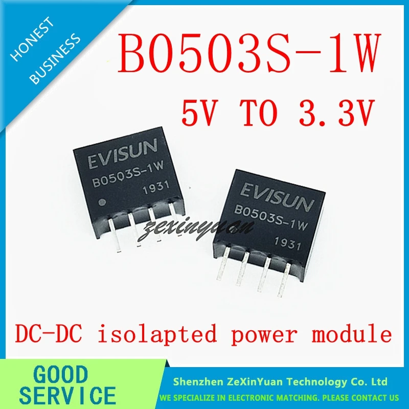 5PCS-20PCS B0503S-1WR3 B0503S-1WR2 B0503S-1W B0503S SIP-4 5V TO 3.3V DC-DC Isolapted Power โมดูล