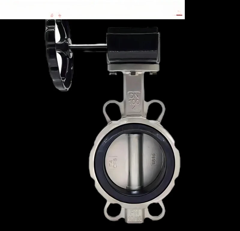 

304 Stainless Steel Soft Seal Turbine Clip Butterfly Valve Body Plate Full CF8
