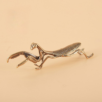Copper Mantis Miniature Ornament Vintage Flower Pot Decoration Decorative Craft Accessories Tea Pet Antique