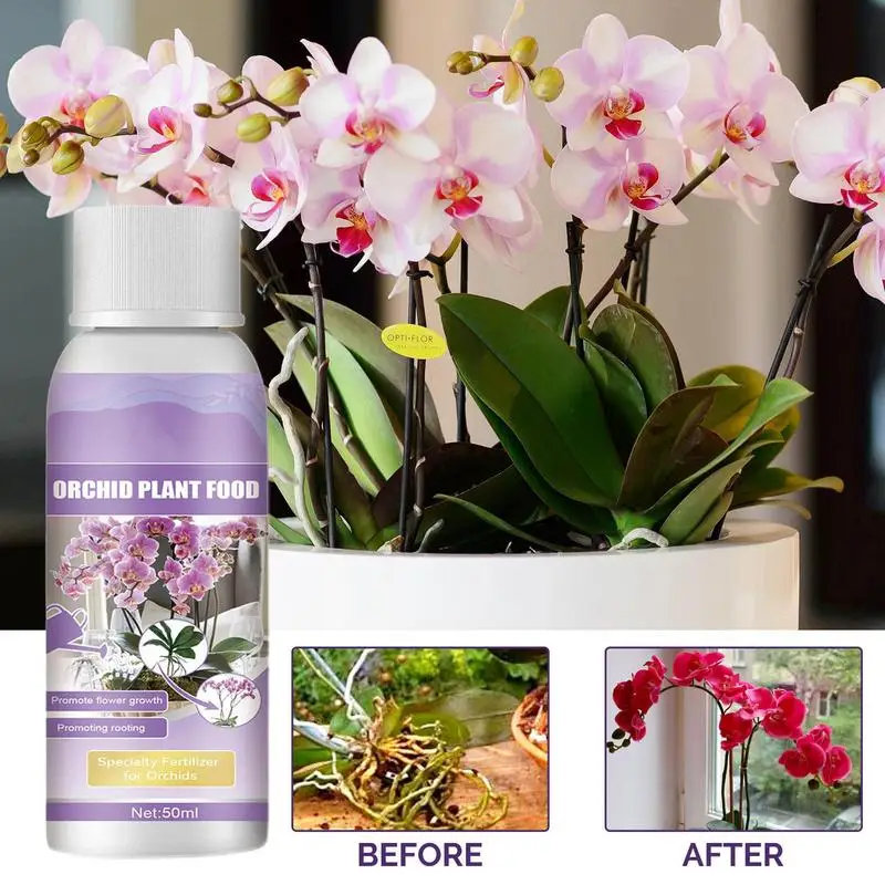 

50ml Orchid Nutrient solution Plant Growth Enhancer Plant Fertilizer Orchid Plant Food for Orchids and Acid Loving Houseplants