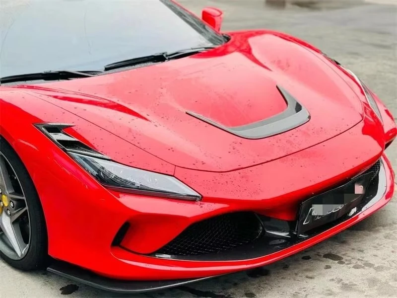 ForFerrari F8 Body Kits Carbon Fiber N Style Front Lip Rear Diffuser Side Skirts Air Vents Bumper Upgrade Condition New 5