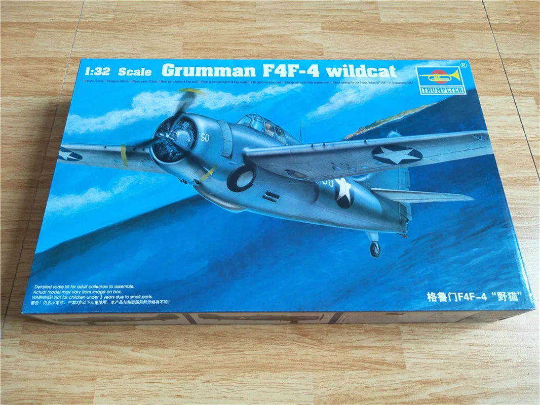 

Trumpeter масштаб 1/32 Grumman F4F-4 Wildcat военный пластиковый истребитель в сборе модель самолета # 02223