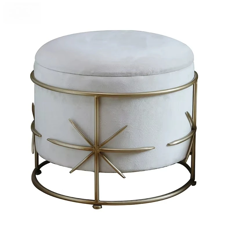 SWT Customizable Antique Storage Fabric Ottoman Fashionable Stool & Ottoman Collection