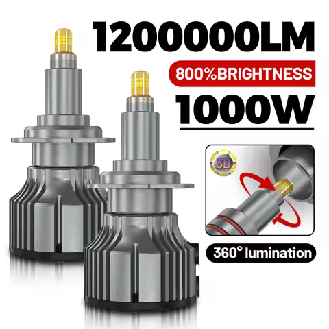 2Pcs H7 H11 LED Canbus 1000W 12000000LM 6000K LED H1 H8 H9 9005 HB3 9006 HB4 9012 HIR2 Error Free 360 LED CSP Chips For Lenses