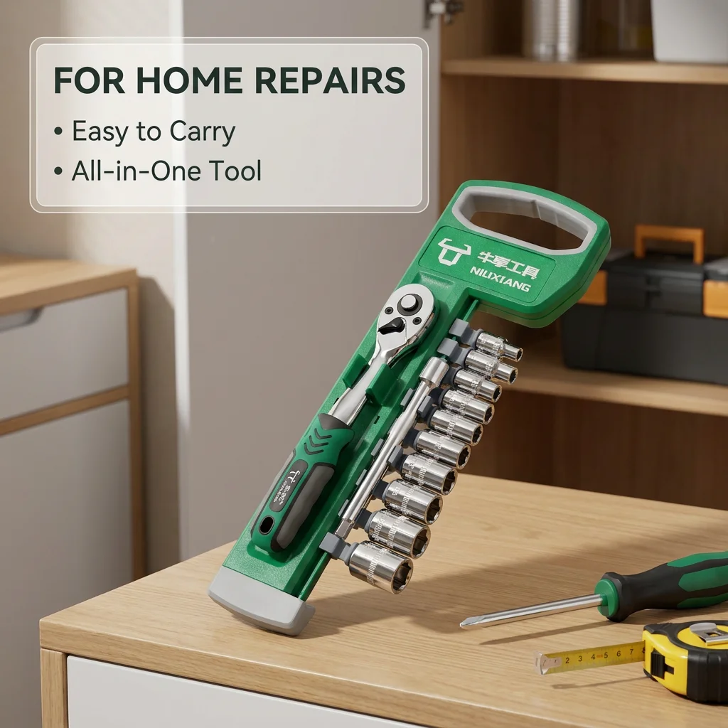 Diy Tool Spanner Wrench Box Mechanic Car Socket 1/4