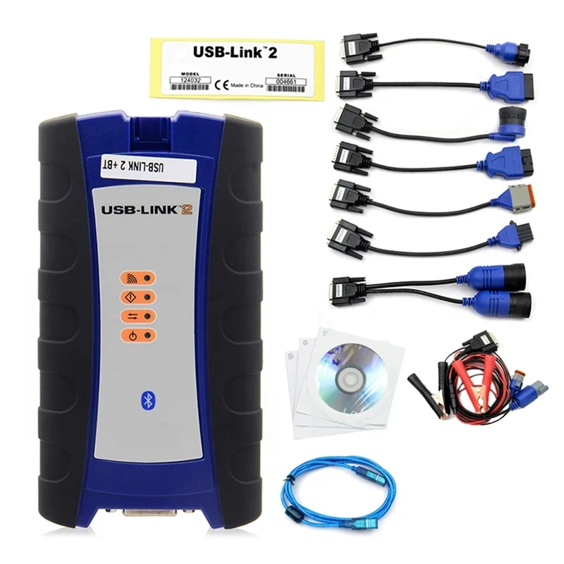 

Nexiq-2 USB Link 2 125032 Truck Interface Diagnostics With Software Bluetooth Blue Plastic Fit For Heavy Duty Truck Scanner Tool