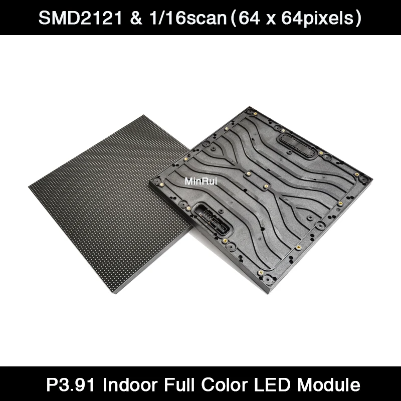 

40pcs/ Lot P3.91 Indoor Full Color SMD RGB LED Video Sign 250x250mm Matrix LED Display Module 64x64 Pixels 1/16 Scan Hub75E