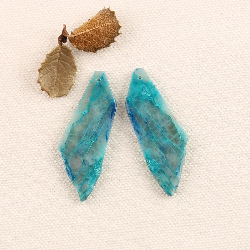 

Серьги с синим опалом AAA + номиналом B&F для изготовления ювелирных изделий, бусины из натуральных камней ручной работы, камни для изготовления ювелирных изделий