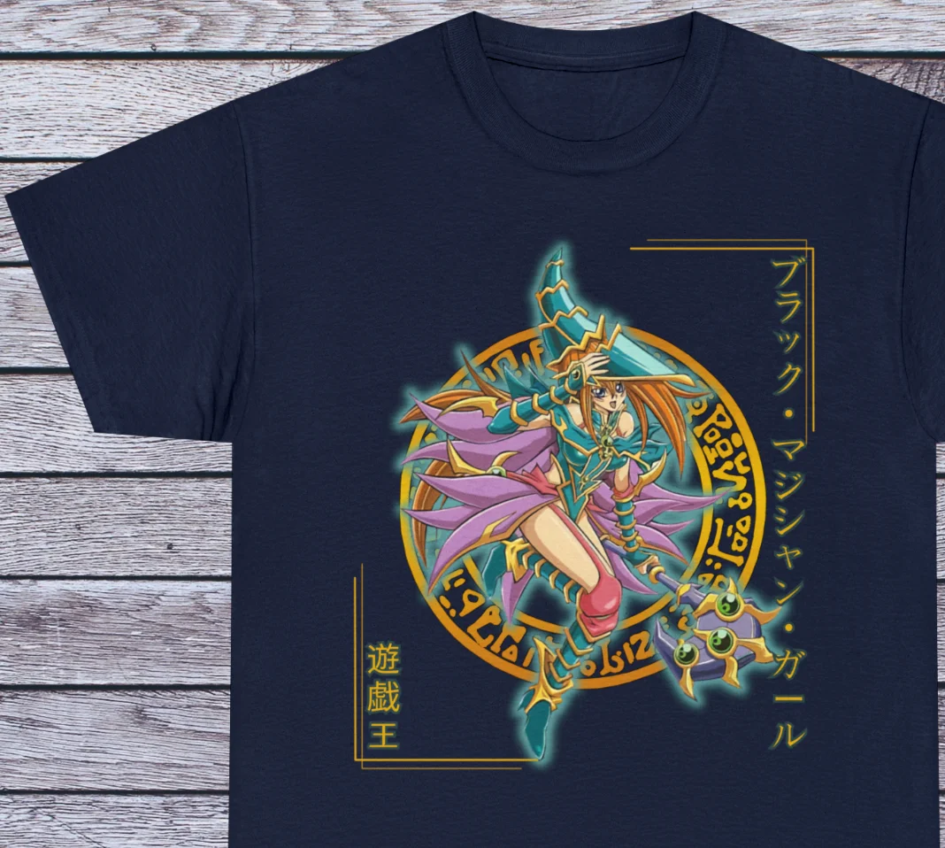 Dark Magician Girl T Shirt Yu Gi Oh Tee 90 Anime Clothing Cosplay Manga Japanese