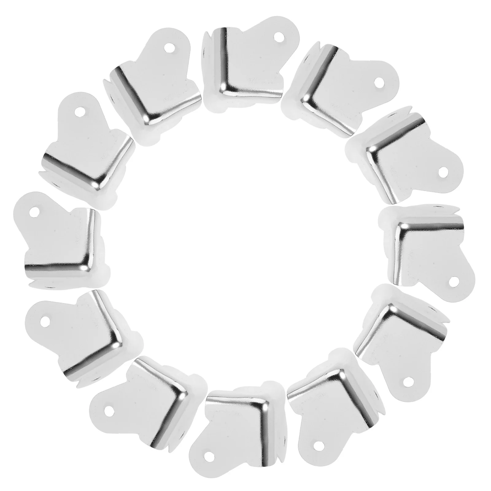 

12Pcs Furniture Corner Guards Metal Sound Box Speaker Collision Protection Edge Corner Refuge Table Corners Protection