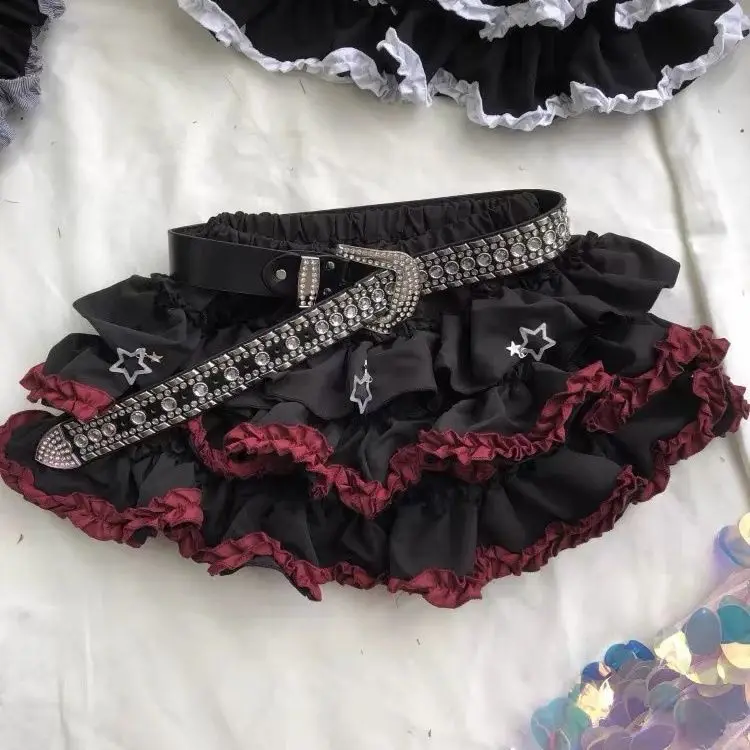 Jupe Punk croix femme vêtements robe courte Goth années 90 Y2K Kawaii Vintage japon Harajuku robe de bal Grunge mode été fille chaude