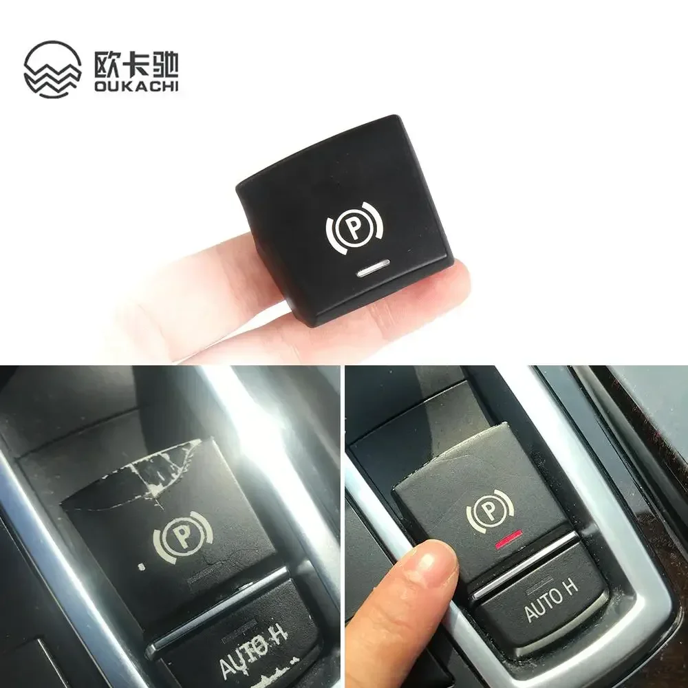 Electronic Hand Brake Parking Switch P Auto H Button Cover Replacement For BMW X5 X6 F15 F16 4