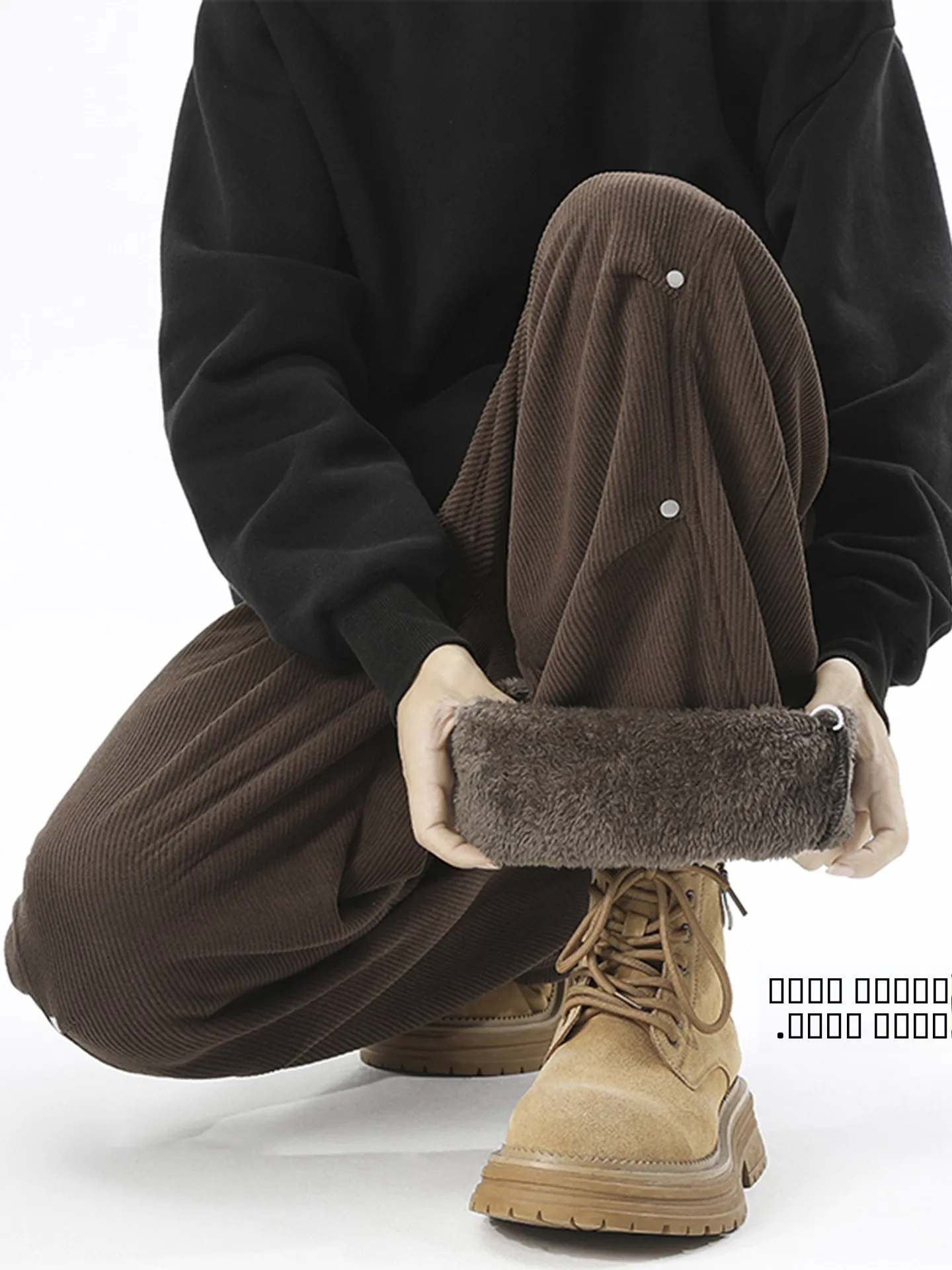 

Men's Corduroy Pants Thiened Winter New Sle American High Street Faion Workwear Casual Pants Knife Pants