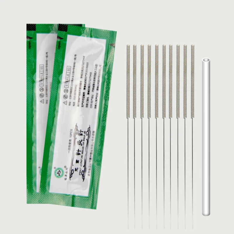 new 0.16/18/20/25/30mm 500pcs disposable acupuncture needle for single use with tube acupunctue beauty massage needle