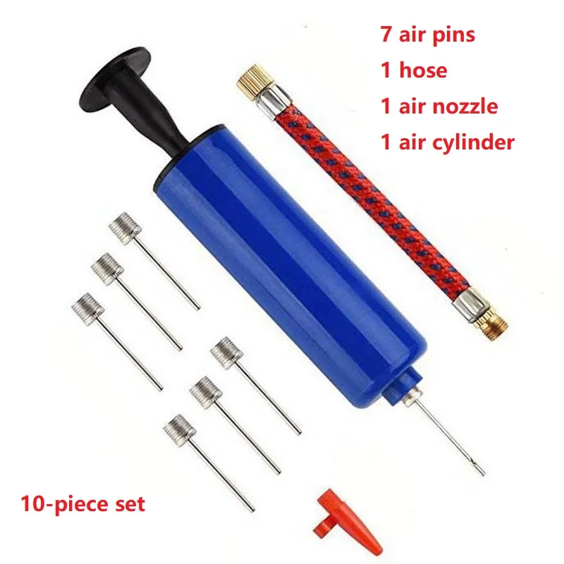 Flexible Hose Ball Pump Set Hand Pump Inflator Portable Ball Volleyball Football Basketball Inflating Pump Tools with Air Hose