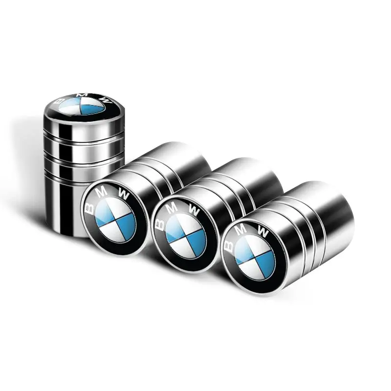 4PCS Car Metal Tire Valve Caps Tyre Dust Cover Waterproof For BMW Series X1 X3 X4 X6 E90 E91 I3 I4 F30 F48 F30 F10 E30 E34 F02