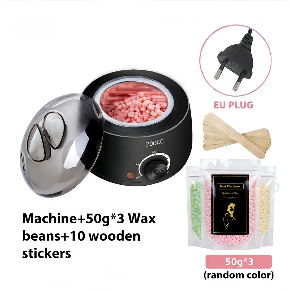 200CC Wax Heater Warmer Ontharing Machine Voor Hand Voet Body Spa Epilator Paraffine Pot + Wax Bonen + wood Sticks