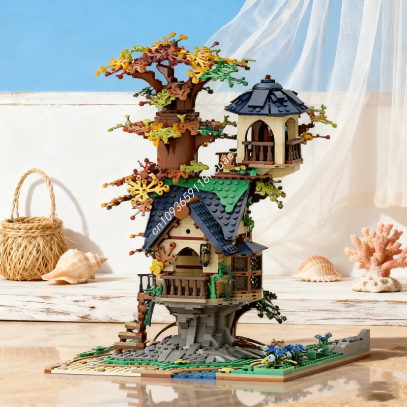 1507 Uds. MOC Little Tree House modelo modular bloques de construcción regalos de navidad juguetes de construcción DIY idea creativa cumpleaños para niños