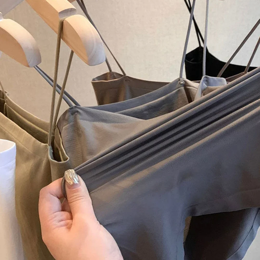 

Anti Exposure Vest Camisole Sports Vest Casual Outings Khaki One Shoulder Sleeveless Top Bra Casual Sport Style