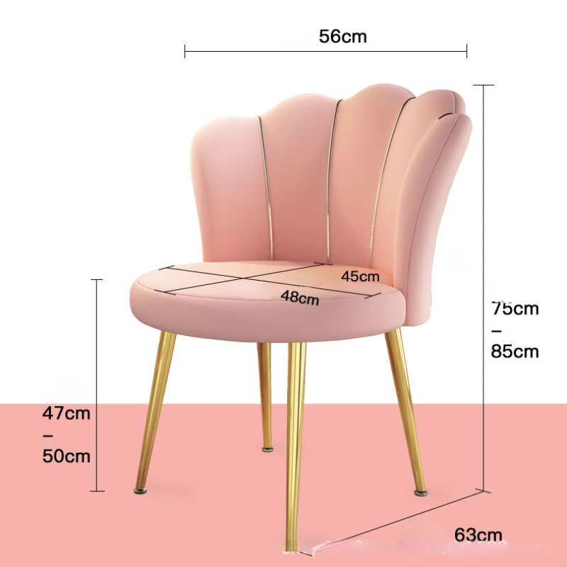 Fauteuil en velours IQUE Chair nordique avec dossier, chaises de salle à manger, salon moderne, meubles de chambre à coucher, tabouret de maquillage, maison, 1 pièce