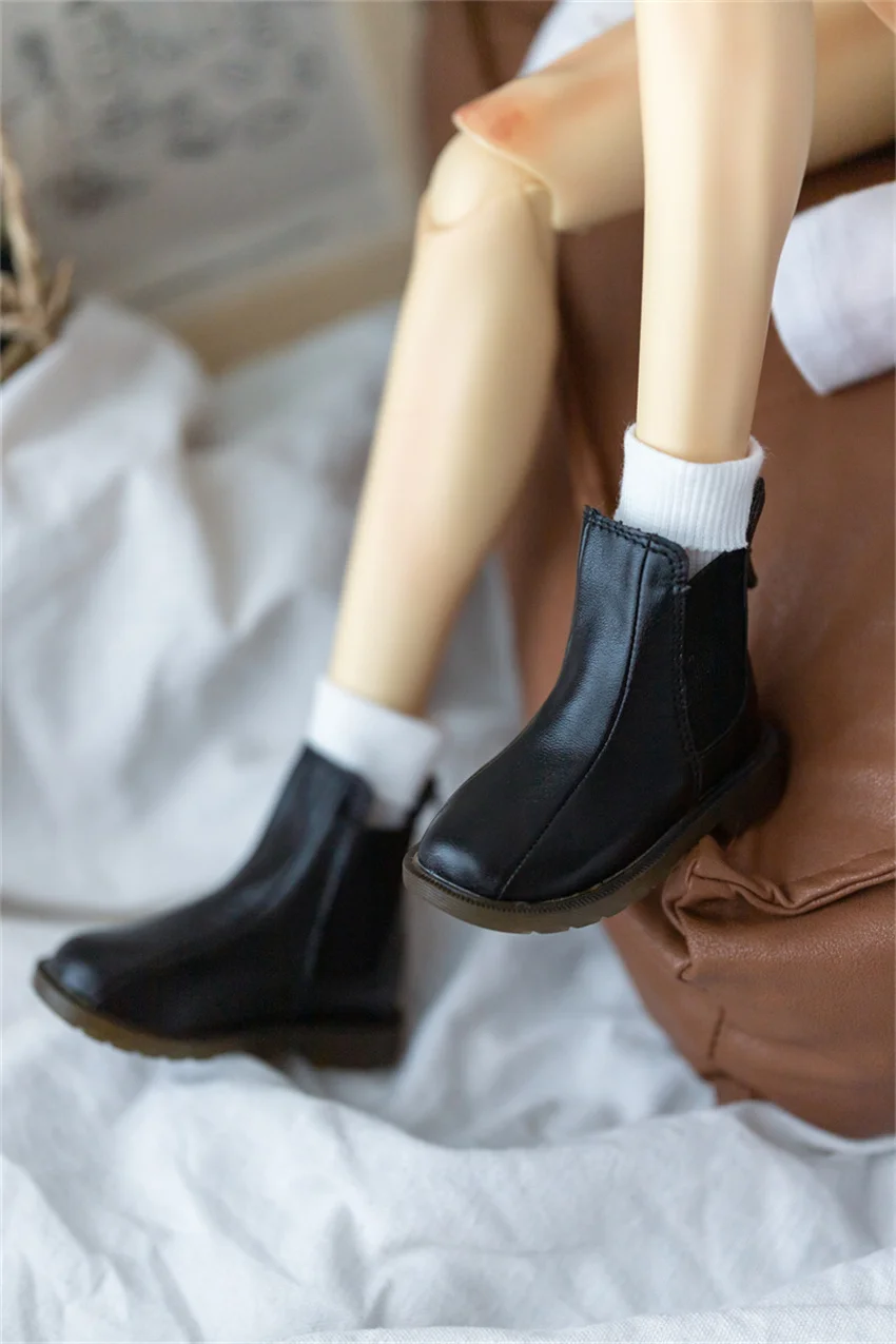 

BJD Doll Shoes In Stock Boys Girls Black 1/3 1/4 1/6 Daily Handsome Soft-soled Ankle Boots Toys Gifts BJD Doll Accessories