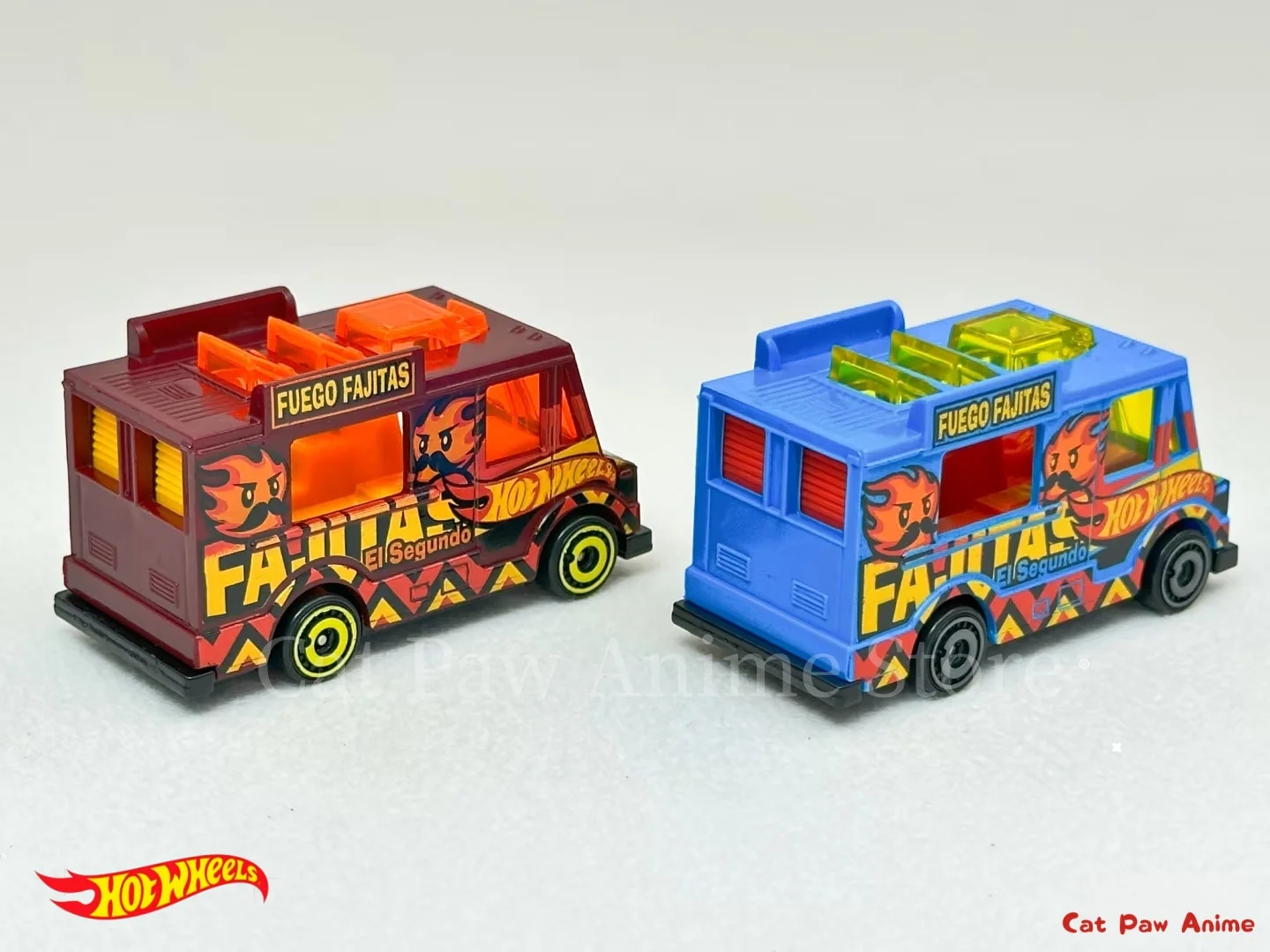 Modello di auto pressofusa in lega Hot Wheels Morso rapido n. 149 Giocattolo modello da collezione per camion alimentare blu/rosso