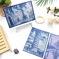 A6 White Sun Printing Cyanotype Paper Film Kit With Architecture Film 5/40 Pcs Solar Print Paper & Tutorial For Beginner DIY Art