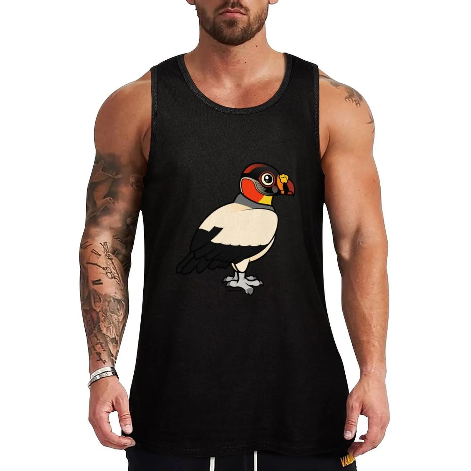 

Cute King Vulture by Birdorable Tank Top men clothes Short sleeve Gym man gym top
