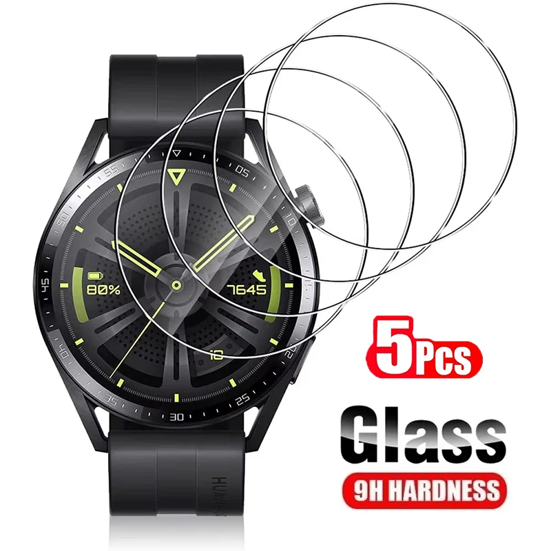 Gehärteter Glas-Displayschutz für Huawei Watch GT 5 Pro 42mm 46mm Vollständige Abdeckung Anti-Kratz-Folie für Huawei GT5 41mm Zubehör